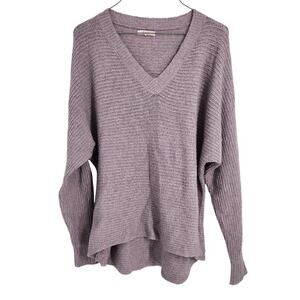 Maurices Purple Knit Long Sleeve V-Neck Sweater Womens Size Small S